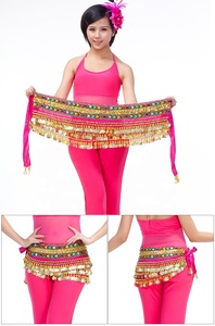 Lei balla 248 pezzi monete danza del ventre in metallo dorato doppio strass egizio fianchi sciarpa cintura cintura fusciacca per donne ballerini adulti - Product Image 5