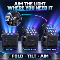 Lot de 12 projecteurs LED PAR sans fil RGBW 4-en-1 100W DMX512 3 broches pour événements et mariages