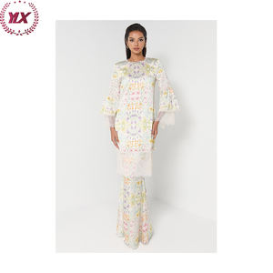 Dernier maillot de bain en coton pour femme musulmane, manches longues, en dentelle, décontracté - Product Image 6