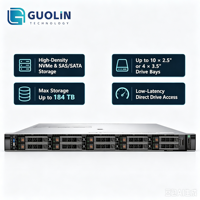 Serveur en rack Dell PowerEdge R6615 1U pour l'informatique de périphérie et les charges de travail de stockage haute capacité