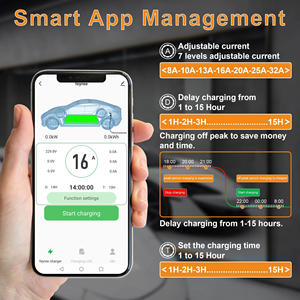 Feyree 240 В 22kw 16A 32A Регулируемая зарядная станция Type2 для нескольких EV-быстрых зарядных станций напольного монтажа - Product Image 6