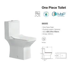 Mangkuk Toilet Siphonic Perlengkapan Sanitasi Modern Standar Amerika Bersertifikat CUPC
