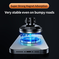 Support de téléphone magnétique universel sans fil en alliage d'aluminium, bras flexible à tête sphérique, support d'aspiration pour tableau de bord de voiture