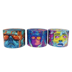 Custom <b>Grinder</b> Zink Alloy Round Portable Easy to Carry for Daily Use American Style Wholesale - Product Image 4