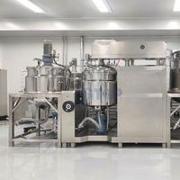 Homogénéisateur de crème cosmétique à double cylindre hydraulique, mélangeur émulsifiant sous vide, machine à double enveloppe en acier inoxydable