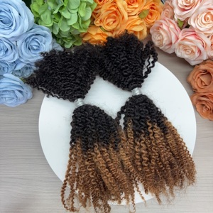 100 g/paquet en gros couleur différente 100% <span class=keywords><strong>cheveux</strong></span> humains 4a4b4c Texture Afro crépus extensions en vrac pour tresses de Salon ou usage quotidien - Product Image 6