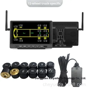 Monitor <span class=keywords><strong>de</strong></span> Presión <span class=keywords><strong>de</strong></span> Neumáticos para Camiones Cheyueda, Detección Externa <span class=keywords><strong>de</strong></span> 12 Ruedas para Autobuses, Camiones <span class=keywords><strong>de</strong></span> <span class=keywords><strong>Bomberos</strong></span>, Vehículos Comerciales y Mineros, TPMS - Product Image 2
