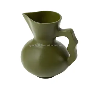 ceramic flower vase modern Nordic jar home decoration crafts hand sculpted jug vase Decorative Modern Nordic Style for Home Deco