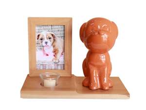 Cadre photo commémoratif pour animaux de compagnie de <span class=keywords><strong>6</strong></span> pouces avec coupe en verre et tablette commémorative temporaire pour contenir les cendres, les dents, les cheveux et les os - Product Image 2