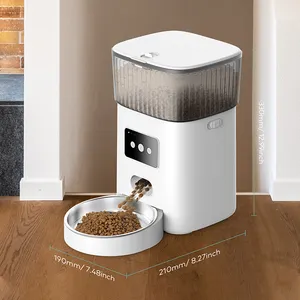 Alimentador automático inteligente para mascotas, dispositivo con Wifi, aplicación de teléfono móvil inteligente, Control remoto por aplicación, Microchip, dispensador de cuencos de comida, alimentador de mascotas, 4L