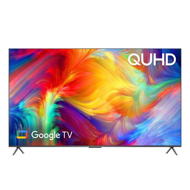 Factory Wholesale 55 Inch LED 4K UHD Smart TV, Google TV 60Hz Refresh Rate, Ultra Slim Bezel-less LED TV with WiFi and Bluetooth