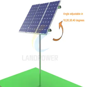 Il palo di terra solare regolabile dell'angolo del fornitore della cina monta la parte superiore del pannello solare del supporto del palo