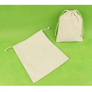 Sac en toile naturelle à cordon de serrage en gros, de haute qualité, réutilisable, pour le stockage de la poussière, des grains de café, du thé, pochette en toile de coton - Product Image 4