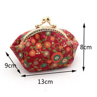 Logo Kustom Bunga Kantong Koin Dompet Wanita Kunci Tas Kosmetik Gesper Clutch Dompet Koin Gesper Snap Penutupan Tas Lipstik