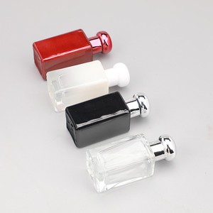 30ml Square Shape Glass <b>Perfume</b> <b>Bottle</b> Empty White Black <b>Red</b> Clear Refillable Atomizer Pump Sprayer - Product Image 2
