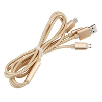 Nylon tressé 1.2m 3-en-1 câble de charge rapide multi-USB cordon de charge pour iPhone pour Samsung pour Xiaomi Android Mobile