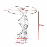 Présentoir rond acrylique transparent de table basse à la mode et conception moderne