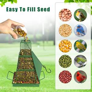 "Save Seeds" Mangeoire à oiseaux d'extérieur robuste-résistant aux écureuils, conception en maille métallique, convient aux cardinaux et aux oiseaux sauvages - Product Image 3