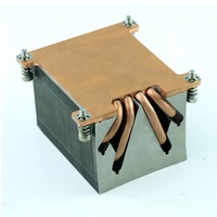 Dissipateur thermique CPU personnalisé Série 6000 en aluminium et cuivre avec caloducs, ailettes zippées et pièces taillées, avec services de découpe et de soudage