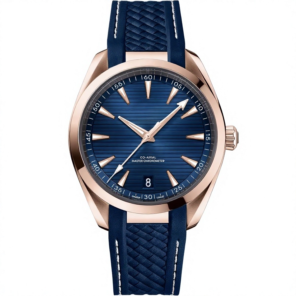 Blue dial-rose gold