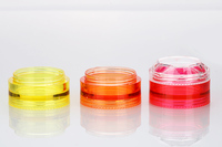 Mini-récipient rond en plastique empilable 5g pour poudre colorée, pot vide en PS pour paillettes avec couvercle