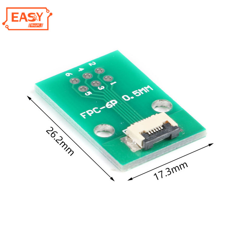 EASYBUYIC Горячая продажа 6P FFC FPC адаптер пластина 0,5 мм/1,0 мм Шаг до 2,45 мм 6Pin плоский кабель Разъем для TFT LCD PCB в наличии
