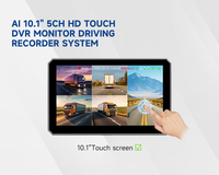 1080P AI 10.1 inci penyimpanan besar semua dalam satu Monitor DVR 5.000 DMS dengan lensa ganda untuk sistem mobil deteksi pejalan kaki & Kendaraan