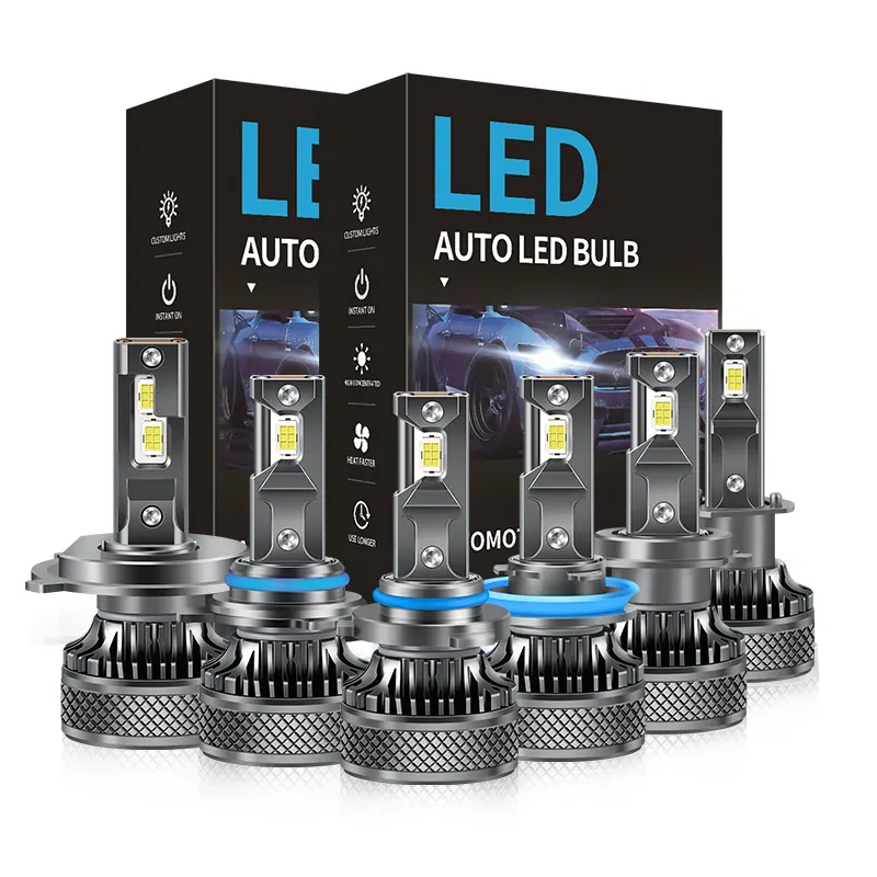 K18 Kit Lampu Depan LED Mobil Universal, Lampu Depan Led Mobil 6500K Putih Pengganti Berkendara H3 H7 H11 9005 9006 9012 Bohlam Led H7