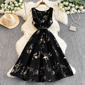 Bán buôn mới 2025 mù<span class=keywords><strong>a</strong></span> hè thanh lịch Boutique váy dài, chặt chẽ in cát gian hàng váy - Product Image 4