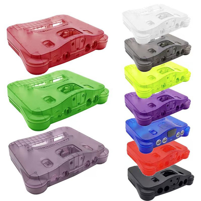 11 Colors NEW Replacement Housing Shell Translucent Case Compatible Retro Video Game Console Transparent Box Screwdriver for N64