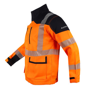 Nueva Chaqueta de Trabajo Ignífuga con Protección Contra Arco Eléctrico, Color Rojo Anaranjado, Corte Regular, Ropa de Seguridad de Alta Visibilidad para Uso Industrial - Product Image 5