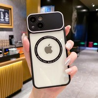 Coque magnétique transparente pour PC avec grande fenêtre de protection de caméra et chargement sans fil pour iPhone 18 17 16 15 14 13 12 Pro Max