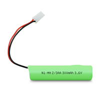 JINTION 3.6V 300mAh 2/3AA Tipe Stick Suhu Tinggi HT Isi Ulang Kustom OEM Lampu Darurat Paket Baterai NiMH