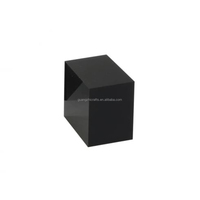 Bloc solide acrylique de 40mm d'épaisseur Bloc cube en acrylique noir pour objets de collection