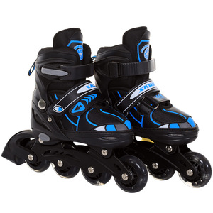 Patines de ruedas ajustables en línea de cuero PU con letras impresas de tela de malla <span class=keywords><strong>y</strong></span> PU unisex - Product Image 2