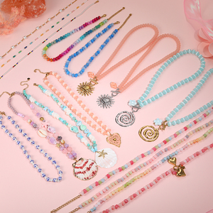 Collar de Perlas de Piedras Naturales Hechas a Mano de Moda Nimai, Gargantilla de Acero Inoxidable, Joyería Curativa Colorida para Uso Diario, Regalo - Product Image 1