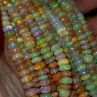 Pierres précieuses naturelles éthiopiennes Welo Opal Perles lisses Forme rondelle unie Qualité incroyable Prix de gros par carat pour la pierre