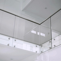 EKOO Offre Spéciale – Support de Verre Latéral en Acier Inoxydable pour Balustrades Intérieures Sans Cadre, Idéal pour Balcons et Porches Domestiques