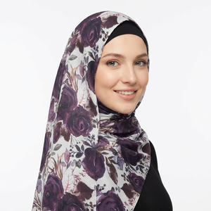 Low MOQ Custom Printed Polyester <b>Hijab</b> Scarf Women Soft Long Muslim Headscarf Wholesale Direct Factory Export Quality Supplier - Product Image 4