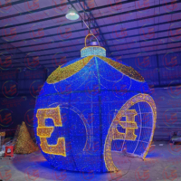 Arche lumineuse géante de Noël à LED avec motif 3D pour l'extérieur, grandes décorations de Noël surdimensionnées pour le paysage, IP65