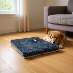 Tappetino per Animali Domestici in Velluto Pavone Grigio Scuro 5cm, 65*95*5cm, Letto Elegante e Confortevole per Animali - Product Image 3