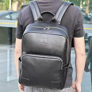 Trendy Custom Men Leather Backpack Bags Fashion Luxury Waterproof School Backpack For Men