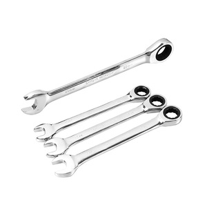 Dual Purpose Wrench Set Metric Chrome Vanadium Steel Polished Ratcheting Manual Industrial Grade Open End Hex Smooth Jaw - Product Image 5