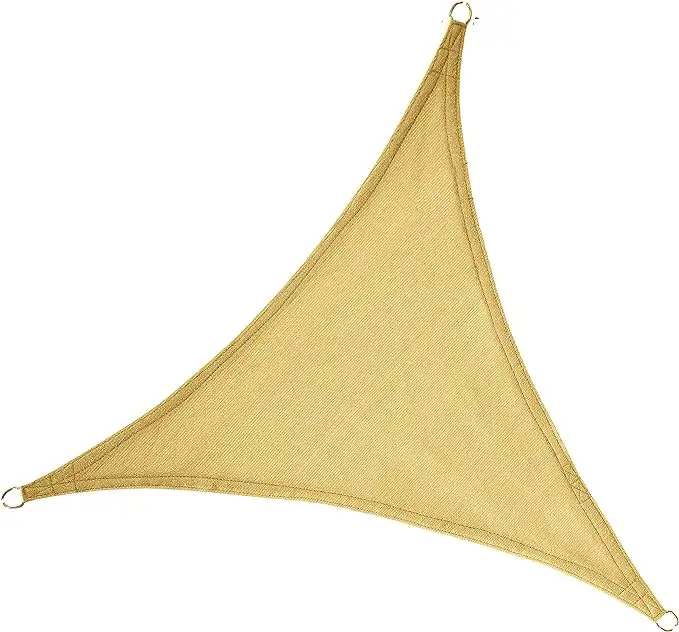 12'X12'X17' Sun Shade Cover comercial curvado para uso ao ar livre areia triangular resistente permeável para quintal 185GSM