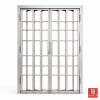 Puerta de Seguridad de Construcción Soldada con Acabado Pulido para Seguridad Residencial