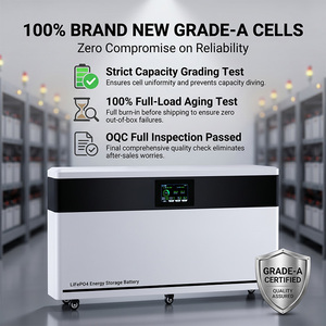 Batterie LiFePO4 sur pied personnalisée 51,2 V 400 Ah 20 kWh avec roues pour système de stockage d'énergie solaire hors réseau et sauvegarde domestique - Product Image 3