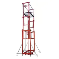 Plateforme élévatrice à flèche motorisée électrique, système de cadre d'échafaudage modulaire avec table de 1,35 x 0,75 m, équipement de travail en hauteur pour la construction