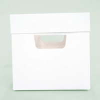 Boîtes transparentes blanches de catégorie comestible de boîte de gâteau de Macaron mignon populaire avec le couvercle de fenêtre de PVC pour l'emballage de biscuit de biscuit de Dessert