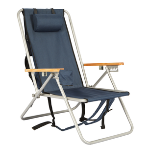 Outdoor backpack portable folding beach chair with storage bag