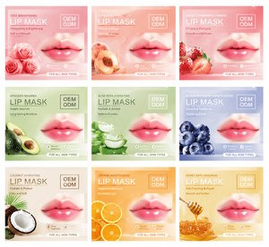 Masque Lèvres Rose Hydrogel Baume de Nuit Végétalien Éclaircissant Lissant Hydratant Thérapie Soin Brillance - Product Image 2